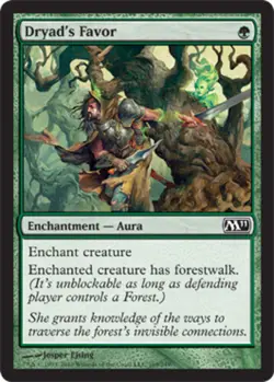 Dryad's Favor Light Play, English Magic the Gathering MTG Magic 2011 - Image 1