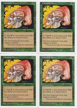 5th Edition MTG Playset Llanowar Elves Magic - Image 1