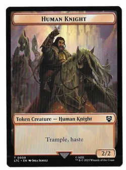 MTG Human Knight / Human Lord of the Rings (LTR) Double Sided Token Unplayed - Image 1