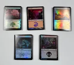 100 Foil Basic Lands Magic the Gathering 20/ea - Image 1