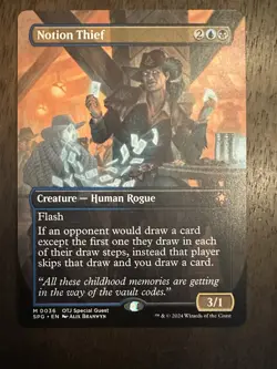 Notion Thief : MTG *Borderless* Outlaws of Thunder Junction Special Guests NM - Image 1
