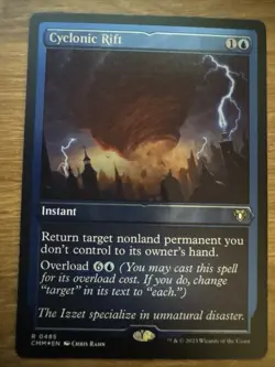 Cyclonic Rift (Foil Etched) Commander Masters Foil - Moderately Played - Image 1