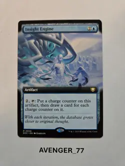 Magic MTG #0026 Insight engine Commander Edge of Eternities Extended Art NM - Image 1