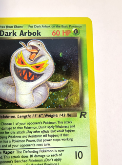 Pokemon TCG Team Rocket Dark Arbok Unlimited Holo Rare 2/82 LP - Image 3