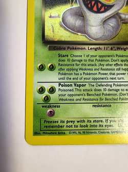 Pokemon TCG Team Rocket Dark Arbok Unlimited Holo Rare 2/82 LP - Image 4
