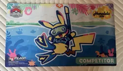 Pokemon 2024 World Championships Competitor Playmat Hawaii Honolulu with Bag - Image 2
