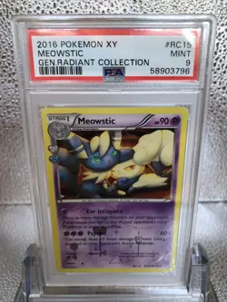 2016 POKEMON XY GENERATIONS RADIANT COLL #RC15 MEOWSTIC PSA 9 - Image 2
