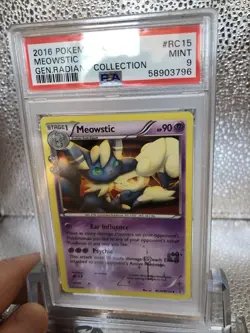 2016 POKEMON XY GENERATIONS RADIANT COLL #RC15 MEOWSTIC PSA 9 - Image 3