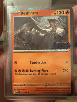 Pokemon TCG Mega Evolutions Phantasmal Flames Reshiram Stamped Promo SEALED - A - Image 1