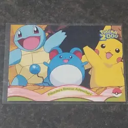 PIKACHU'S RESCUE ADVENTURE #12 NON-HOLO - BLUE LOGO POKEMON THE MOVIE 2000 - NM+ - Image 2