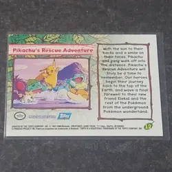 PIKACHU'S RESCUE ADVENTURE #12 NON-HOLO - BLUE LOGO POKEMON THE MOVIE 2000 - NM+ - Image 3