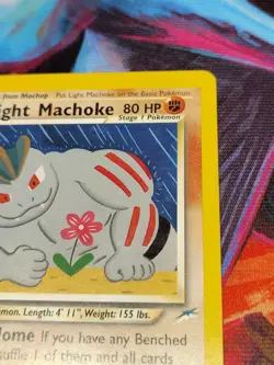Light Machoke 49/105 Neo Destiny WotC Vintage Pokemon RARE 2002 Hp CRIMP ERROR - Image 3