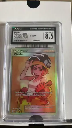 2019 Pokemon Welder 214/214 Full Art Ultra Rare CGC 8.5 NM/MINT+ 💎 - Image 1
