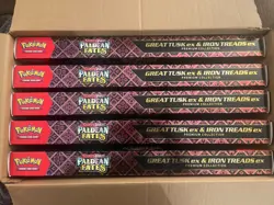 Pokemon TCG Paldean Fates Great Tusk Iron Threads Ex Premium Collection Lot of 5 - Image 3