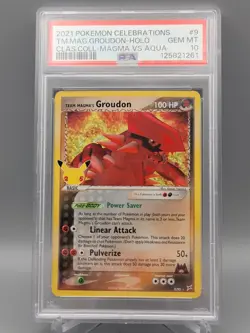 2021 POKEMON CELEBRATIONS CLASSIC COLLECTION #9 TEAM MAGMA'S GROUDON-HOLO PSA 10 - Image 1