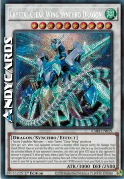 CRYSTAL CLEAR WING SYNCHRO DRAGON • Segreta • RA04 EN059 • 1Ed • Yugioh! - Image 1