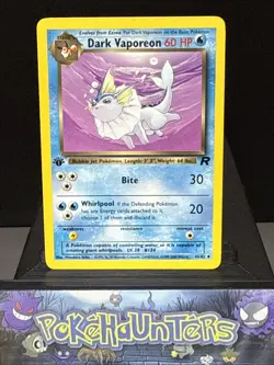 Pokemon Card Dark Vaporeon 45/82 1st Edition Team Rocket Near Mint - Image 1
