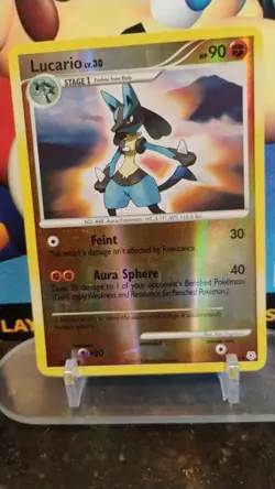 LUCARIO LV. 30 Diamond & Pearl Set POKEMON Reverse Holo 2007 Trading Card 6/130 - Image 1