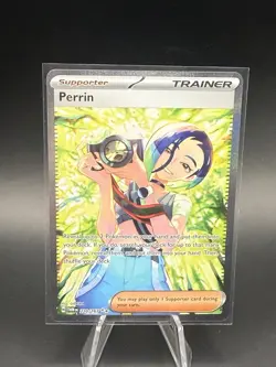 Pokemon TCG Trainer Perrin Special Illustration Rare Card, Twilight Masquerade - Image 1