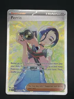 Pokemon TCG Trainer Perrin Special Illustration Rare Card, Twilight Masquerade - Image 2