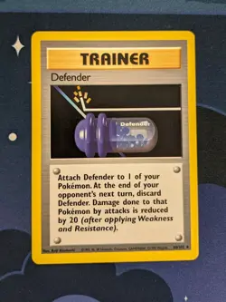 Defender 80/102 Pokemon Card TCG Base Set Vintage Pokemon Trading Card Game NM - Image 1