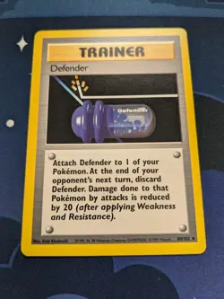 Defender 80/102 Pokemon Card TCG Base Set Vintage Pokemon Trading Card Game NM - Image 2