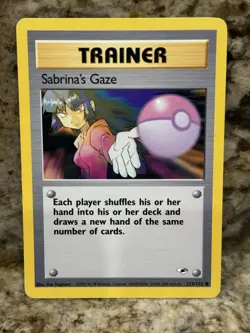 Sabrina's Gaze 125/132 Pokemon Gym Heroes Card - LP - Image 1