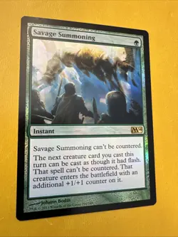 MTG - Savage Summoning - FOIL - Magic Core Set 2014 M14 - Near Mint - Image 1