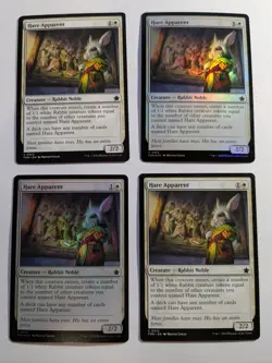 Hare Apparent x 4 Playset Foil + Non Foil Foundations Lot MtG 0015 - Image 1