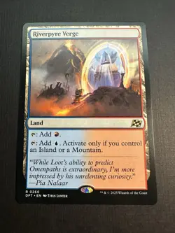 Riverpyre Verge R 0260 Rare - Land - MTG - NM Non-foil - Aetherdrift - Image 1