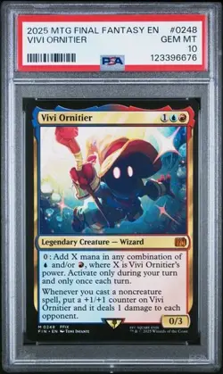 2025 MTG Final Fantasy Vivi Ornitier PSA 10 GEM Legendary Mythic Rare #0248 - Image 1