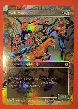 MTG: SPIDER-MAN: WEB - WARRIORS, 0203, FOIL , UNCOMMON, NM, SPM, BORDERLESS - Image 1