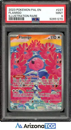 Pokemon 2023 Flamigo 227/193 Illustration Rare Paldea Evolved PSA 9 - Image 1
