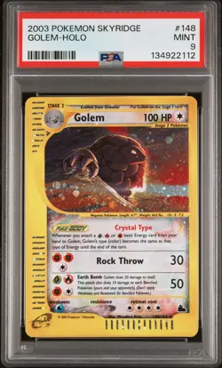 2003 Pokemon Skyridge #148 Golem Holo PSA 9 MINT w/ SWIRL! - Image 1
