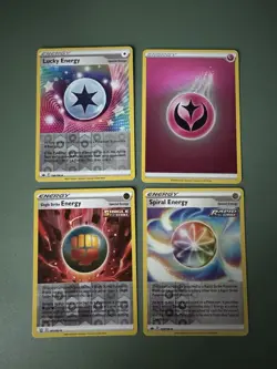 Pokemon TCG Reverse Holo Energy Bundle - Fairy, Lucky, Spiral, Single Strike - Image 1