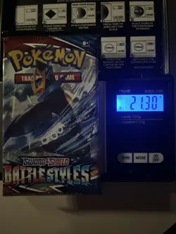 Heavy 21.30g Pokemon Sealed Battle Styles Booster Pack - Image 1