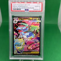 2025 POKEMON MEGA EVOLUTION SPECIAL ILLUSTRATION RARE MEGA VENUSAUR EX PSA 10 - Image 1