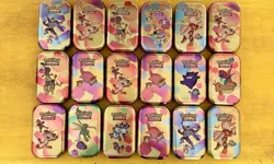 46 EMPTY Pokemon 151 & Black/White Mini Tins Including ART and COINS NO PACKS! - Image 2