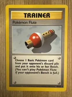 Pokemon Flute 86/102 Unlimited Base Set Uncommon 1999 Pokemon LP - Image 1