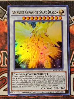Yugioh Stardust Chronicle Spark Dragon YF09-EN001 Ultra Rare Limited Edition VLP - Image 1