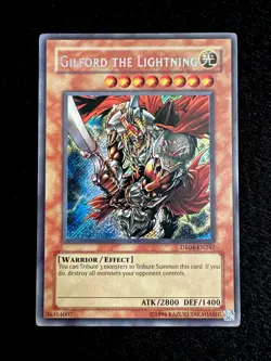 🔥YUGIOH • GILFORD THE LIGHTNING • SECRET RARE • DR04-EN242 • FOIL BLEED • VLP🔥 - Image 1