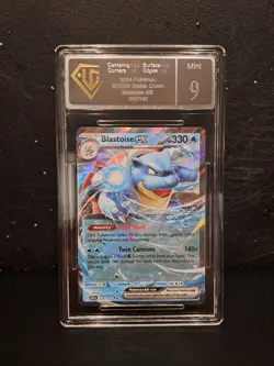 Pokemon Stellar Crown Blastoise EX 030/142 UGC 9 Mint Condition Graded Card - Image 1