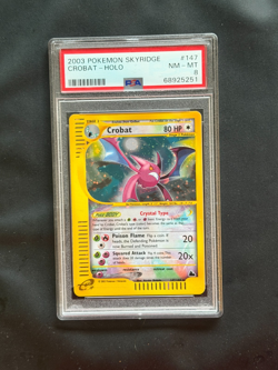 PSA 8 MINT Crystal Crobat HOLO 147/144 Skyridge 2003 Pokemon Card - Image 1