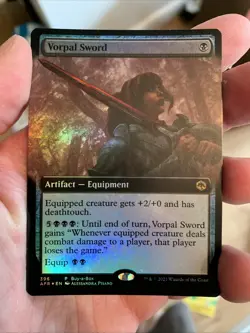 FOIL BORDERLESS Vorpal Sword ~ Buy a Box Adventures in the Forgotten Realms - Image 1