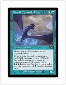 1x Volatile Stormdrake, Retro Frame, Magic MTG NM - Image 1