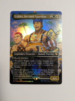 Wakka, Devoted Guardian Borderless Chocobo Track FOIL MTG Final Fantasy 0477 - Image 1