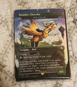 Paradise Chocobo Borderless Foil Promo NM Final Fantasy MTG Magic The Gathering - Image 1
