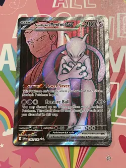 Pokemon TCG Team Rockets Mewtwo EX 213/182 Full Art NM Destined Rivals - Image 1