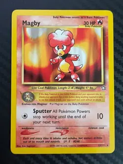 Pokemon TCG Magby Neo Genesis 23/111 Regular Rare Unlimited VLP - Image 1