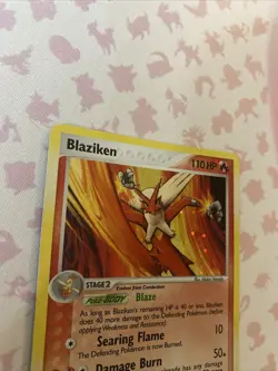 Pokemon TCG Blaziken EX Emerald Holo Rare Card 1/106 LP Condition - Image 4